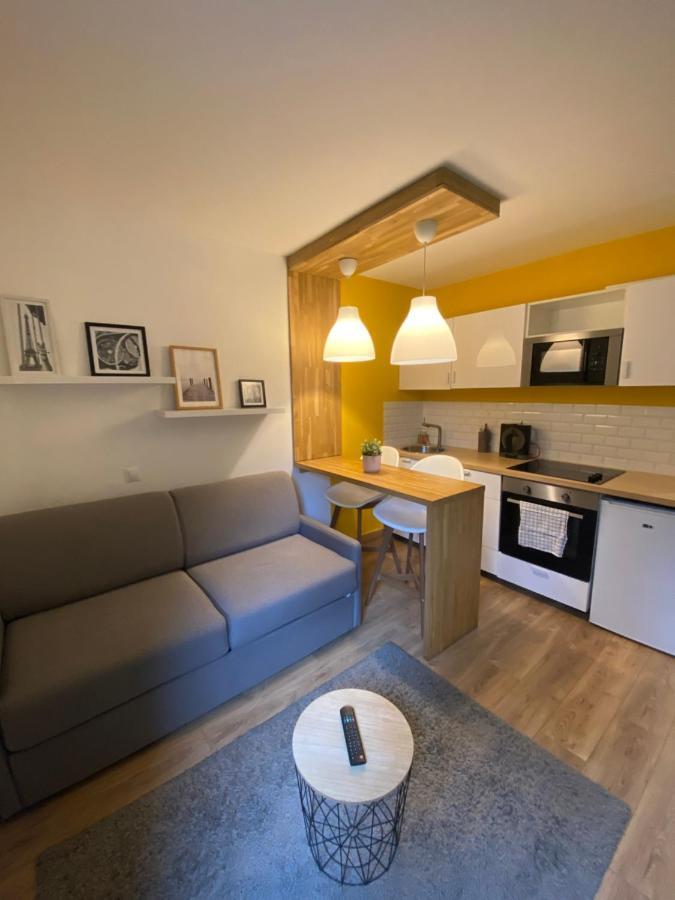 Centre Saint-Gervais studio Jaune moderne proche télécabine 2 pers Esterno foto